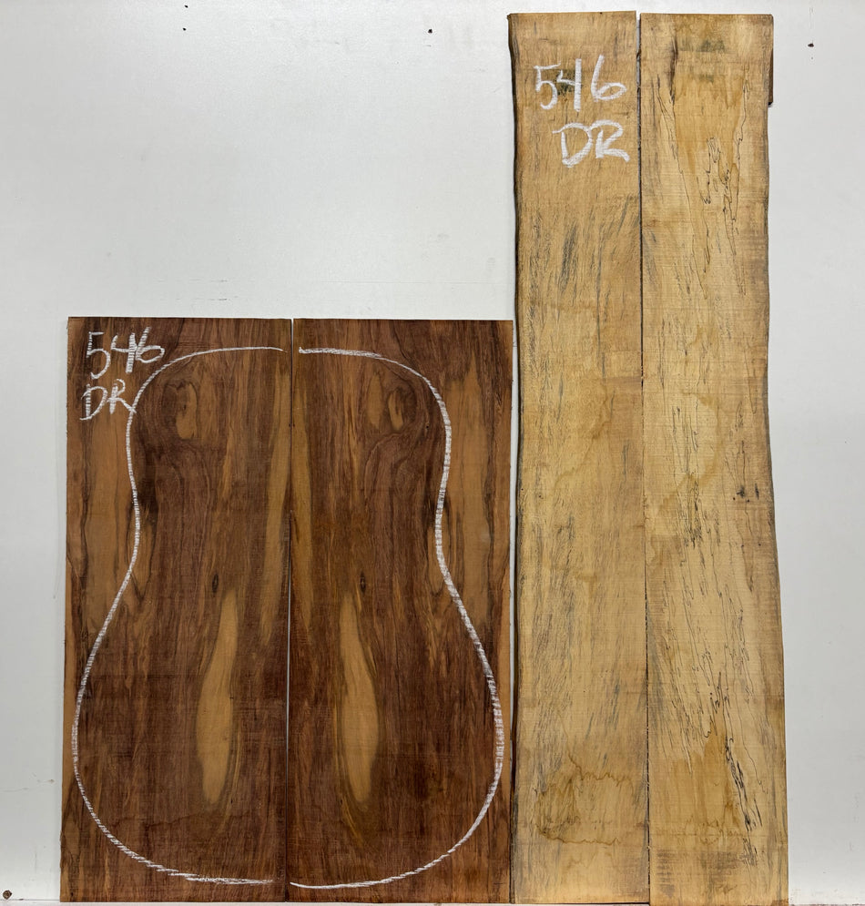 Royal Red Tamarind Dreadnought Guitar Back and Side Set #546