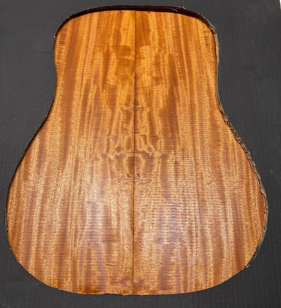 Flame Genuine Mahogany Dreadnought Guitar Back & Side Set #4055