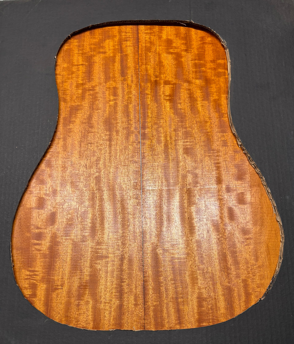 Flame Genuine Mahogany Dreadnought Guitar Back & Side Set #4058