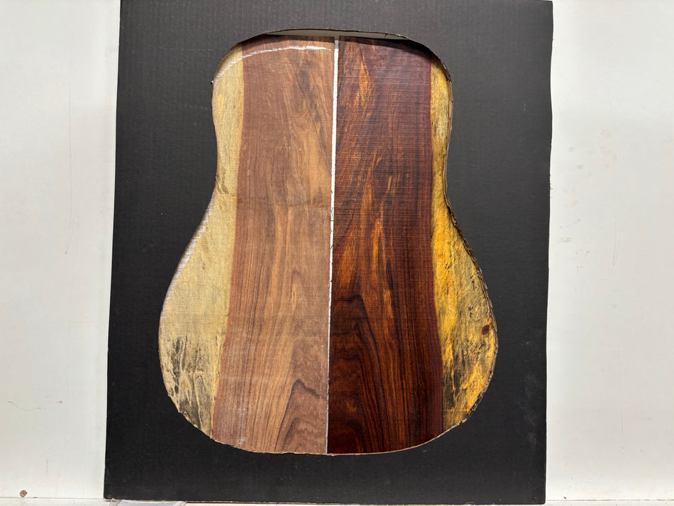 Juego de fondo y aros de guitarra de grado AAAA Dreadnought de palisandro de la India Oriental #61 