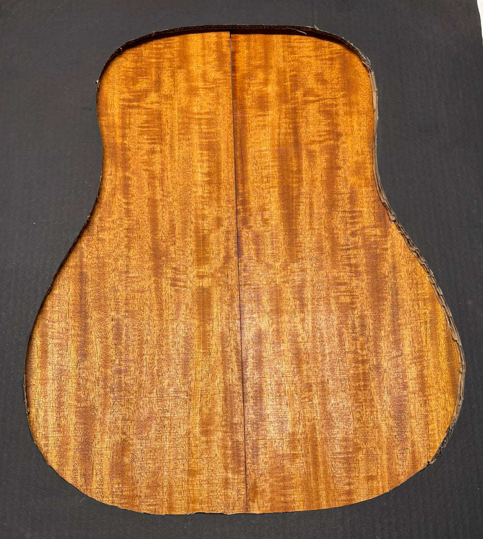 Flame Genuine Mahogany Dreadnought Guitar Back & Side Set #4060