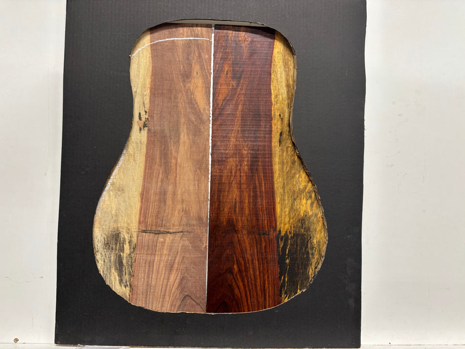 Juego de fondo y aros de guitarra de grado AAAA Dreadnought de palisandro de la India Oriental #61 