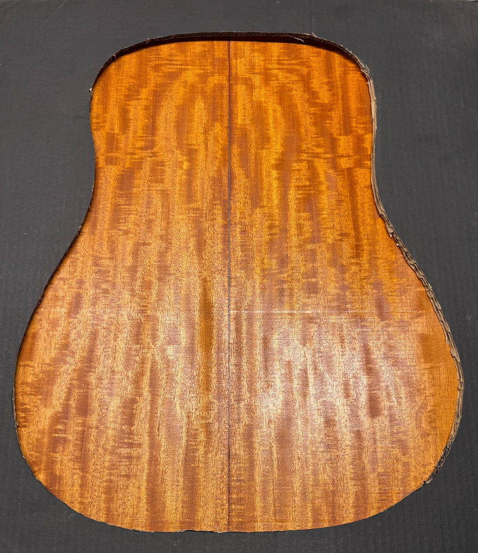 Flame Genuine Mahogany Dreadnought Guitar Back & Side Set #4062