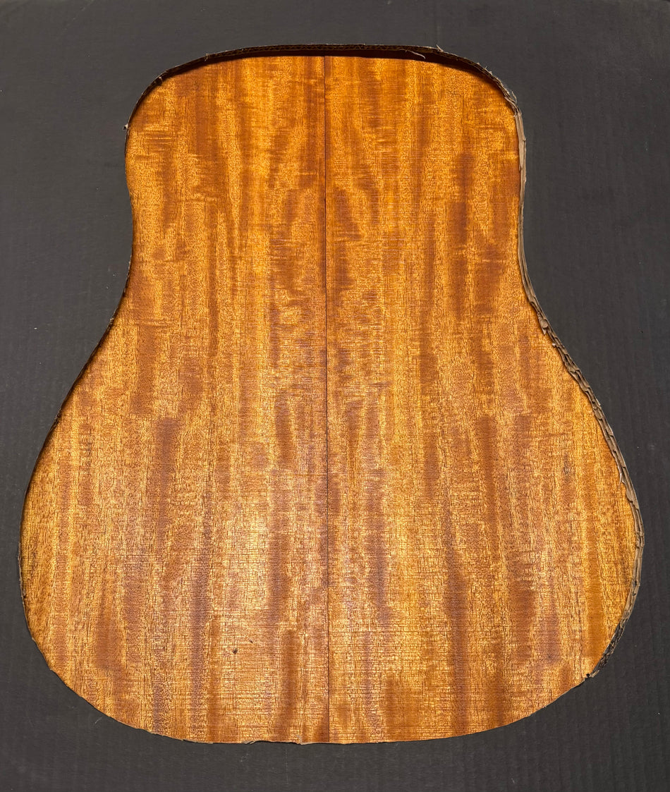 Flame Genuine Mahogany Dreadnought Guitar Back & Side Set #4064