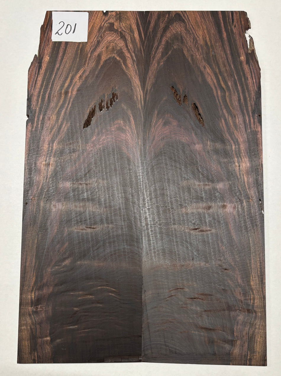 Rare Wild Grain Brazilian Rosewood Guitar Drop Top - 21" x 7-1/8" x 1/4" #201