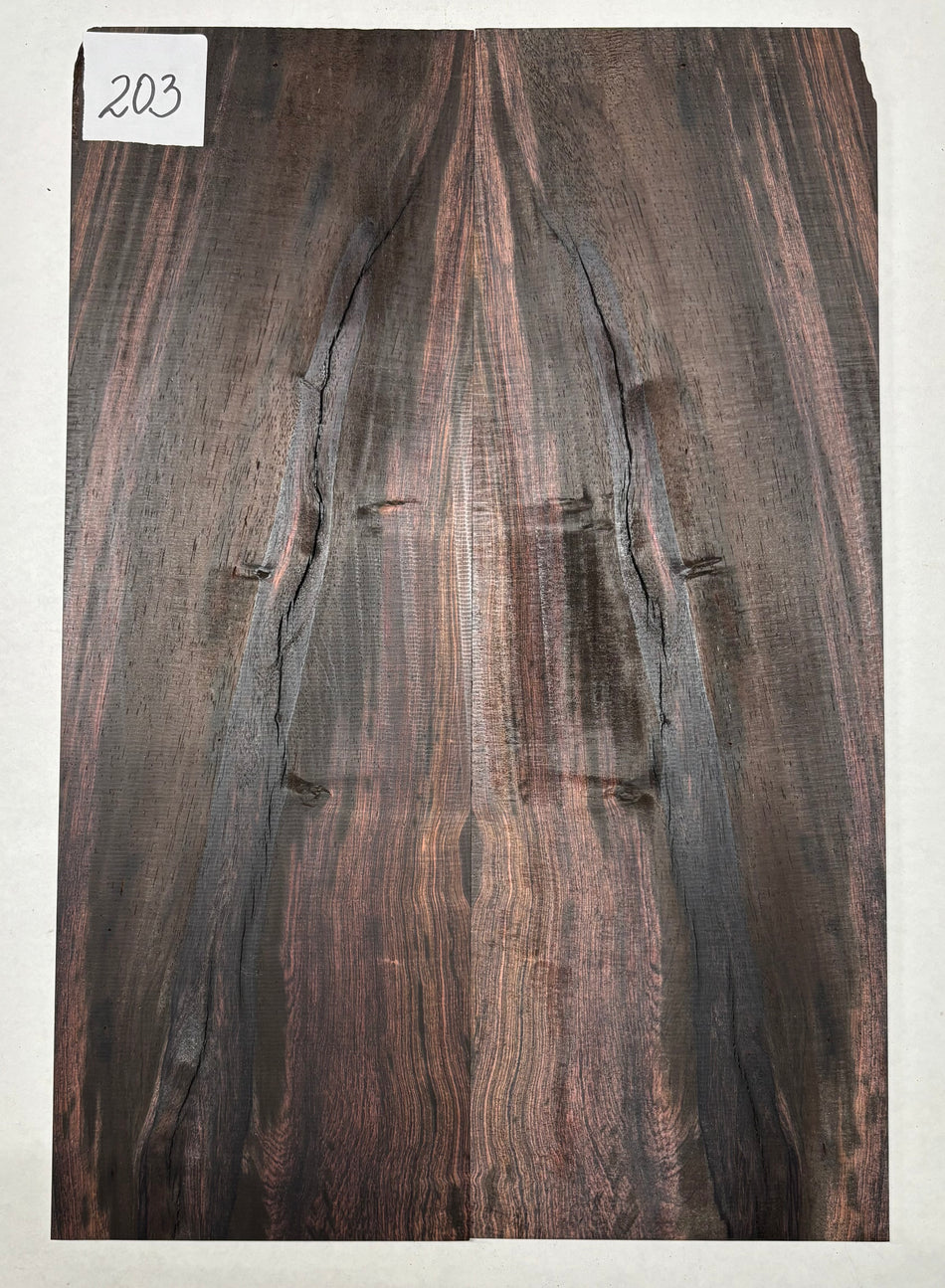 Rare Wild Grain Brazilian Rosewood Guitar Drop Top - 21" x 7-1/8" x 1/4" #203