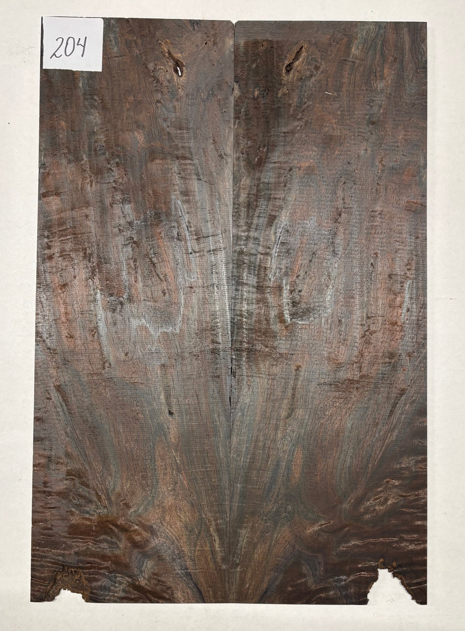 Rare Wild Grain Brazilian Rosewood Guitar Drop Top - 21" x 7-1/8" x 1/4" #204