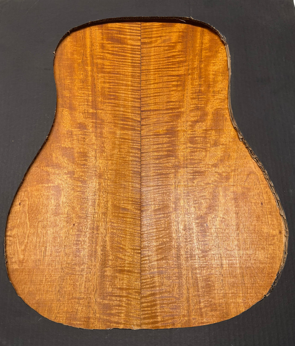 Flame Genuine Mahogany Dreadnought Guitar Back & Side Set #4070
