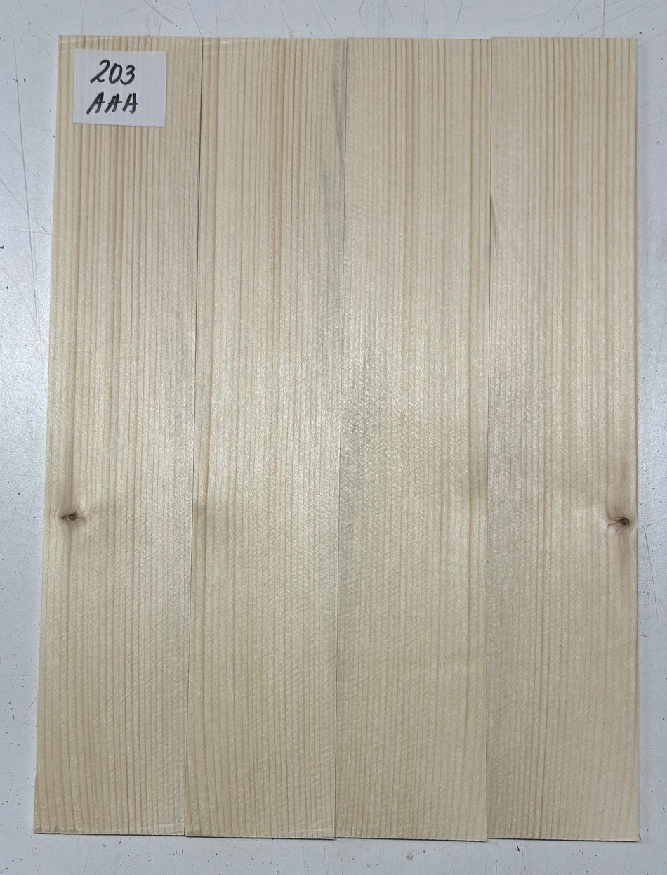 4 Piece German Spruce Baritone Ukulele Guitar Top- AAA Grade #203