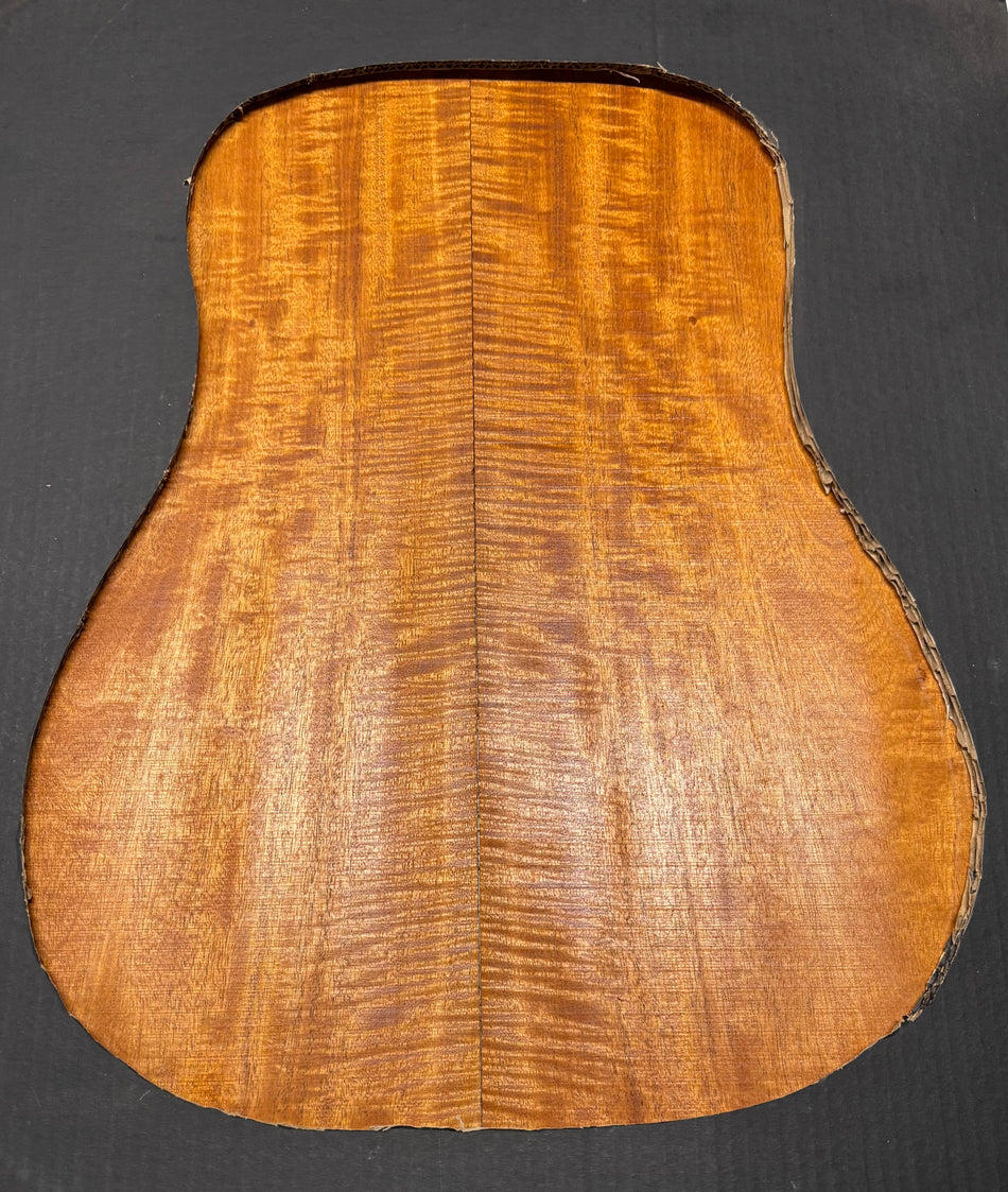 Flame Genuine Mahogany Dreadnought Guitar Back & Side Set #4071