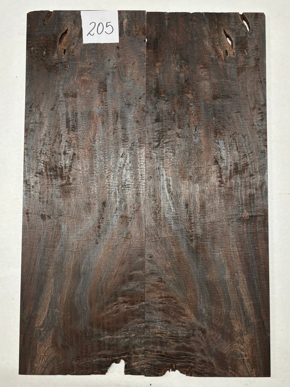 Rare Wild Grain Brazilian Rosewood Guitar Drop Top - 21" x 7-1/8" x 1/4" #205