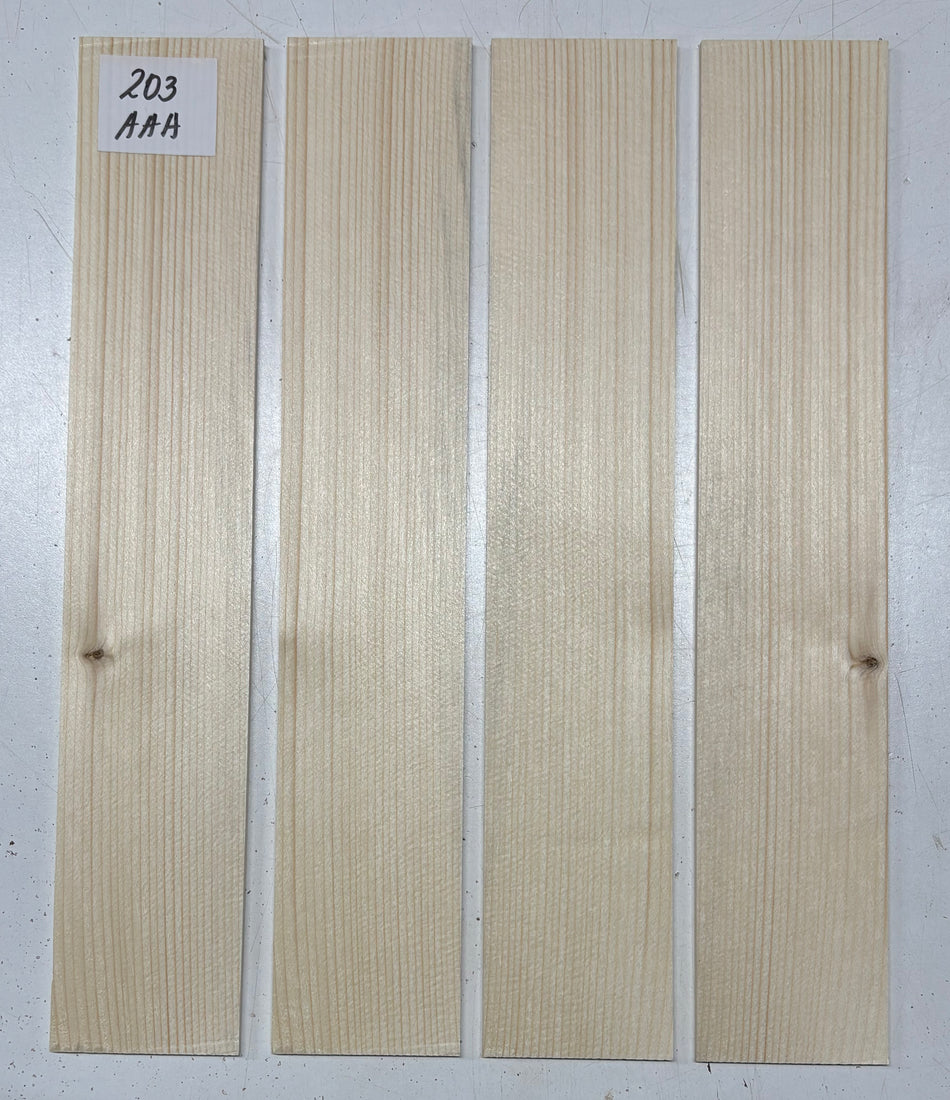 4 Piece German Spruce Baritone Ukulele Guitar Top- AAA Grade #203