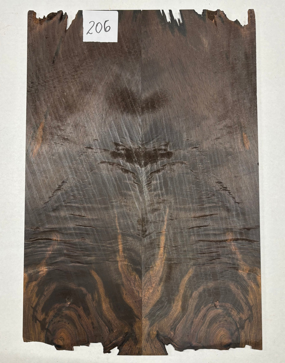 Rare Wild Grain Brazilian Rosewood Guitar Drop Top - 21" x 7-1/8" x 1/4" #206