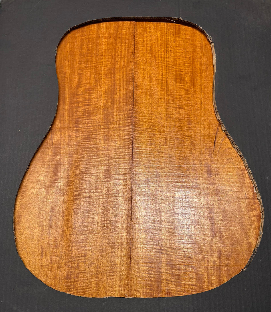 Flame Genuine Mahogany Dreadnought Guitar Back & Side Set #4073