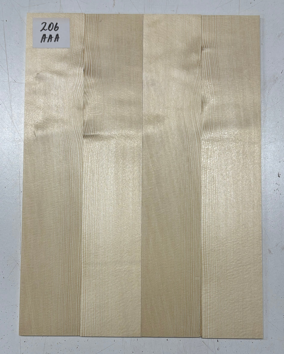 4 Piece German Spruce Baritone Ukulele Guitar Top- AAA Grade #206