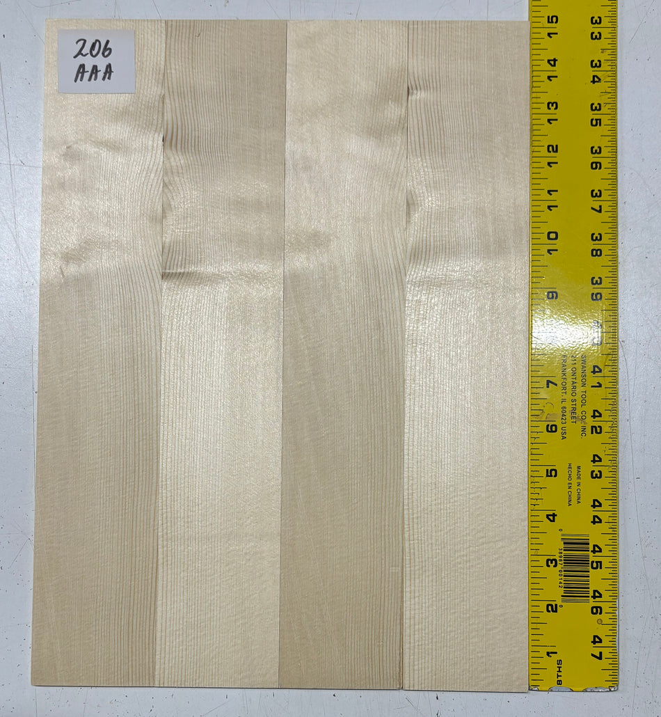 4 Piece German Spruce Baritone Ukulele Guitar Top- AAA Grade #206