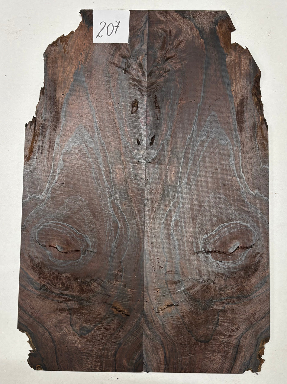 Rare Wild Grain Brazilian Rosewood Guitar Drop Top - 21" x 7-1/8" x 1/4" #207