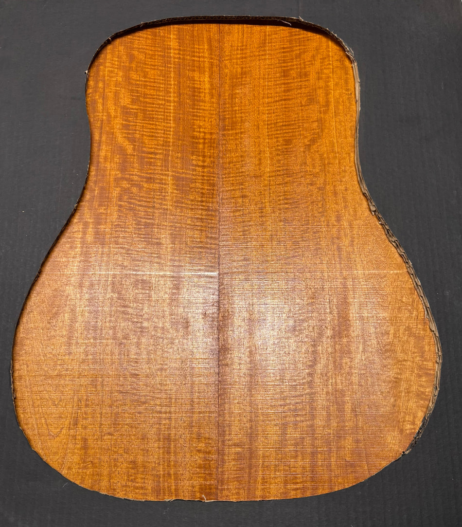 Flame Genuine Mahogany Dreadnought Guitar Back & Side Set #4074