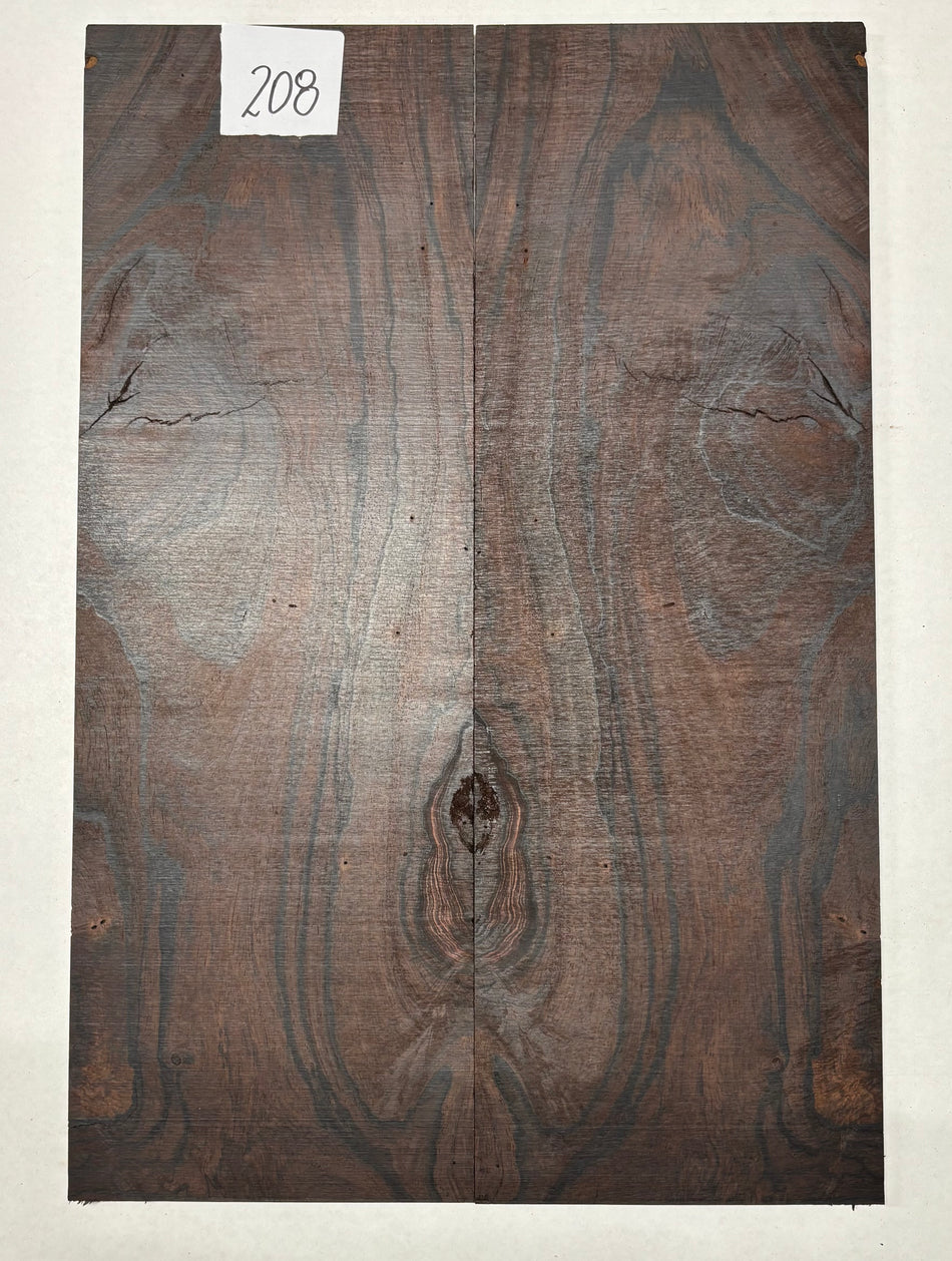 Rare Wild Grain Brazilian Rosewood Guitar Drop Top - 21" x 7-1/8" x 1/4" #208