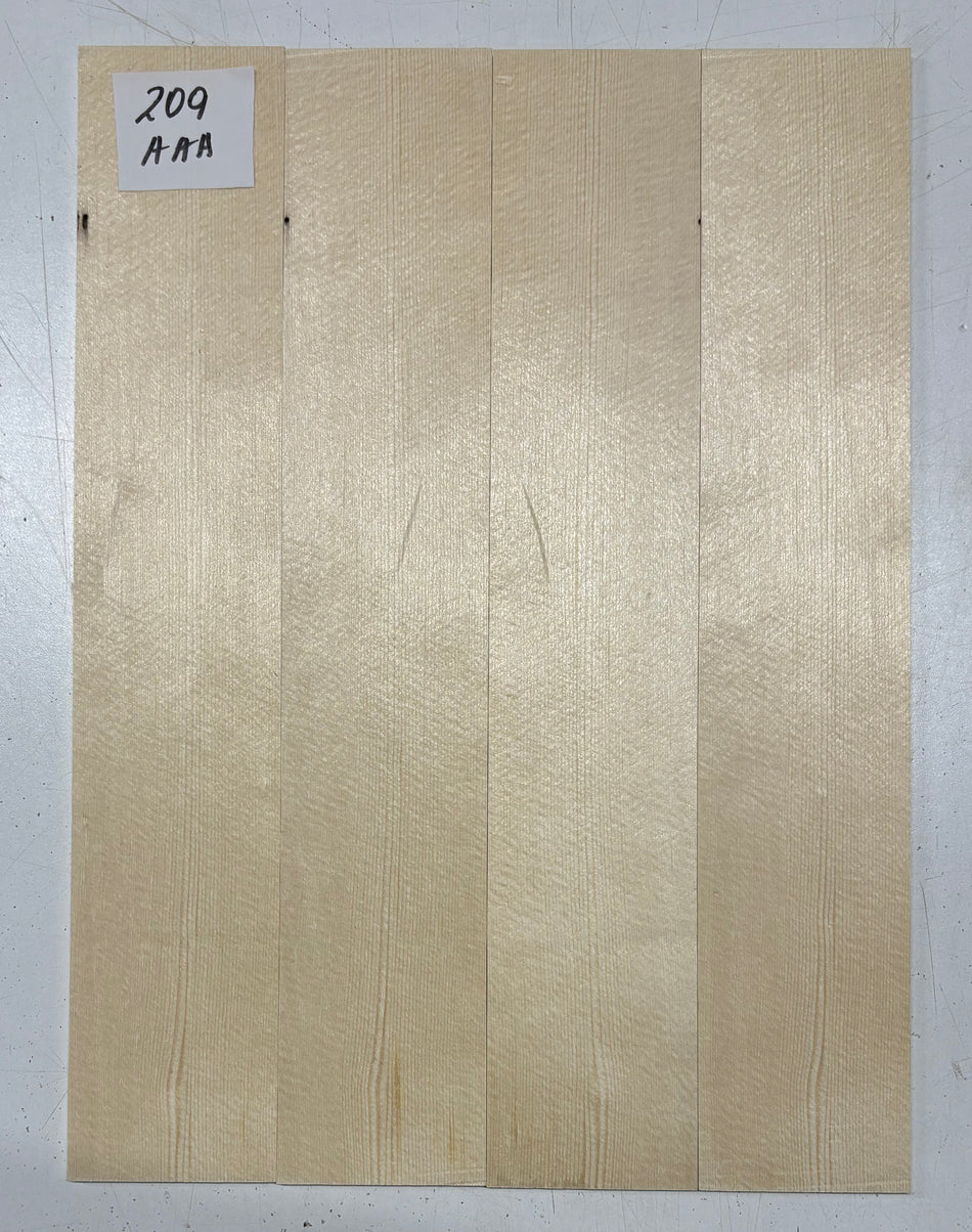 4 Piece German Spruce Baritone Ukulele Guitar Top- AAA Grade #209