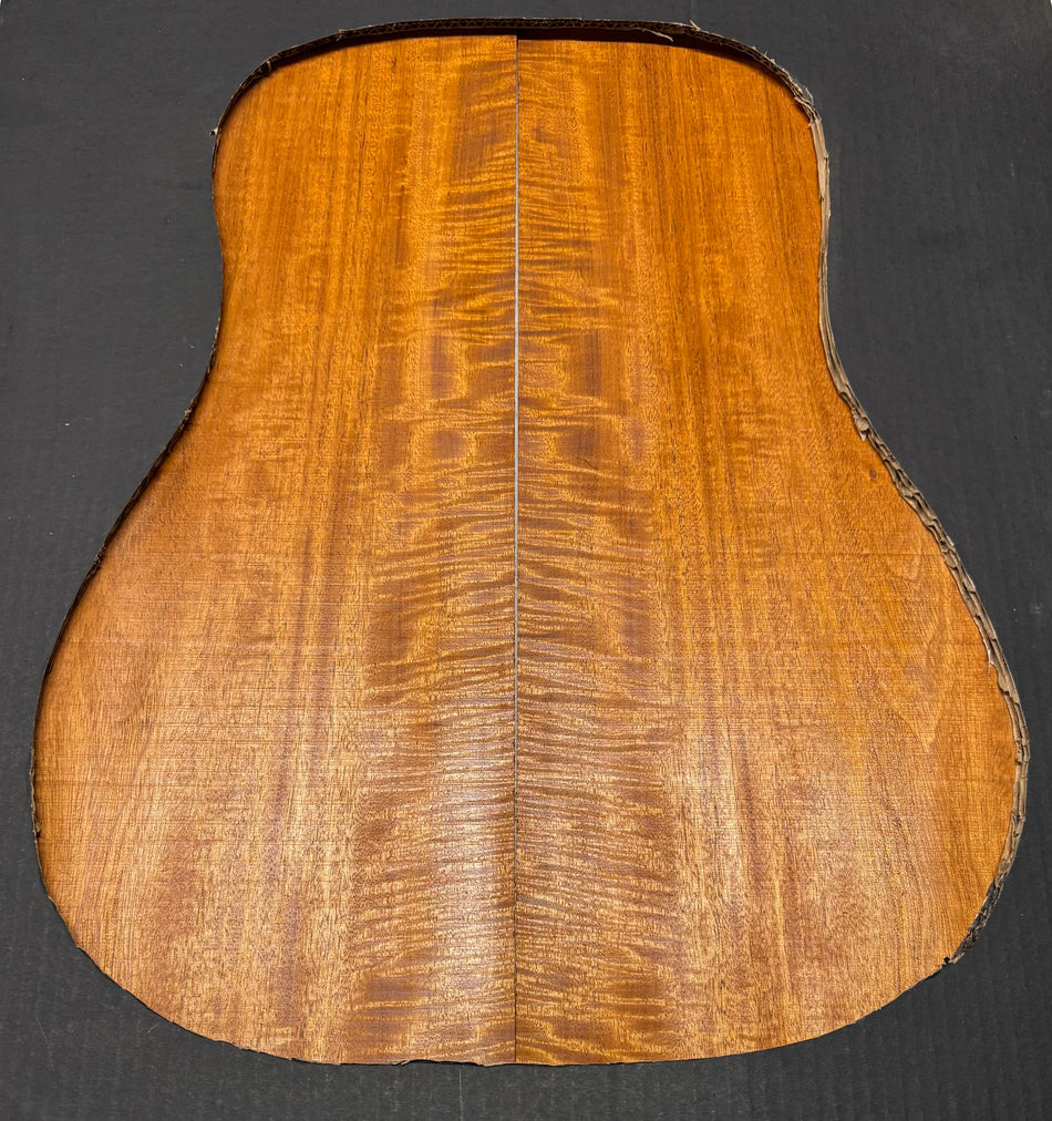 Flame Genuine Mahogany Dreadnought Guitar Back Set #4076