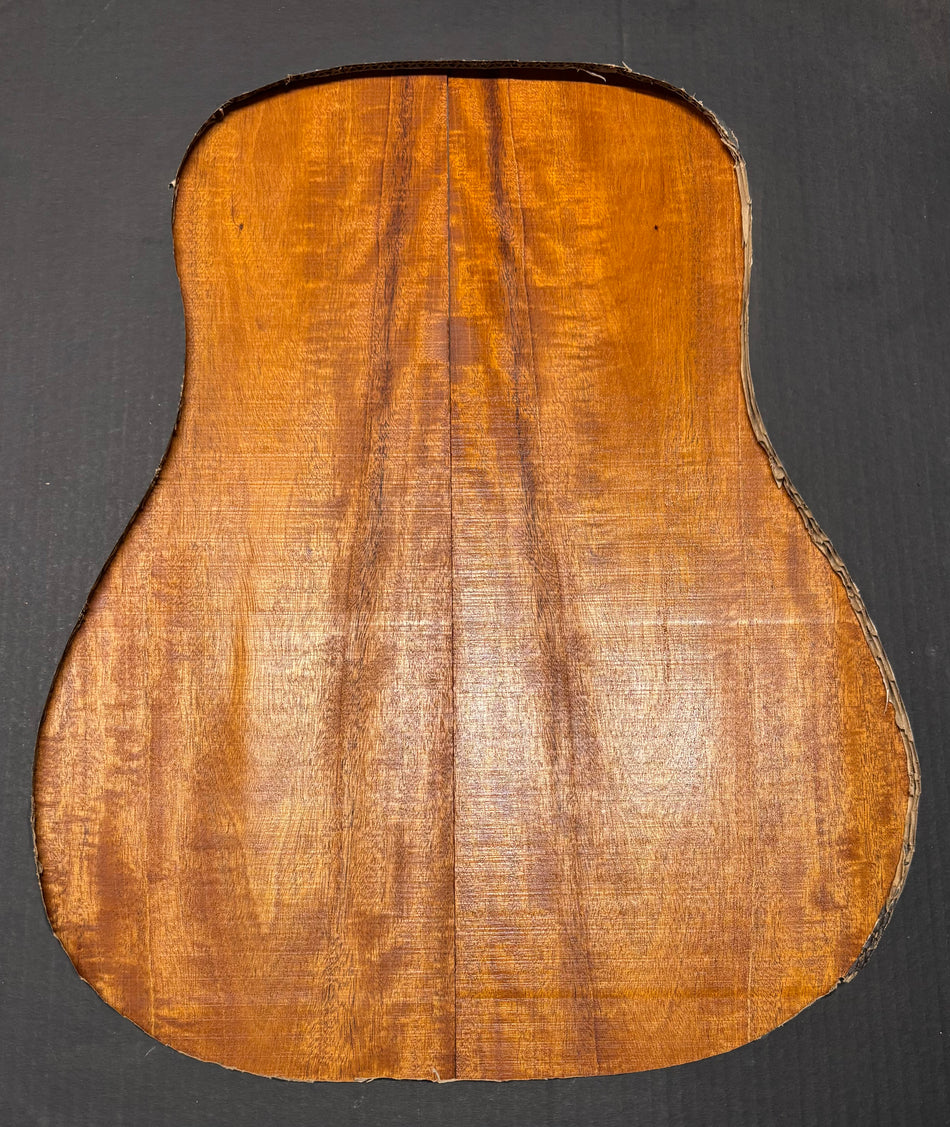 Flame Genuine Mahogany Dreadnought Guitar Back Set #4077