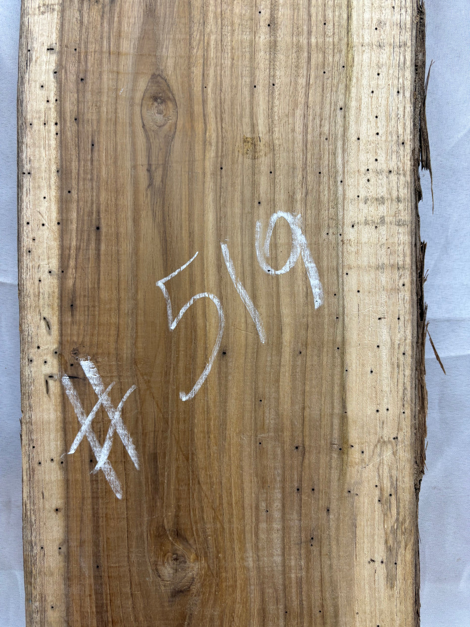 Teak Lumber Live Edge Slab - 80"x 9"x 1" #519