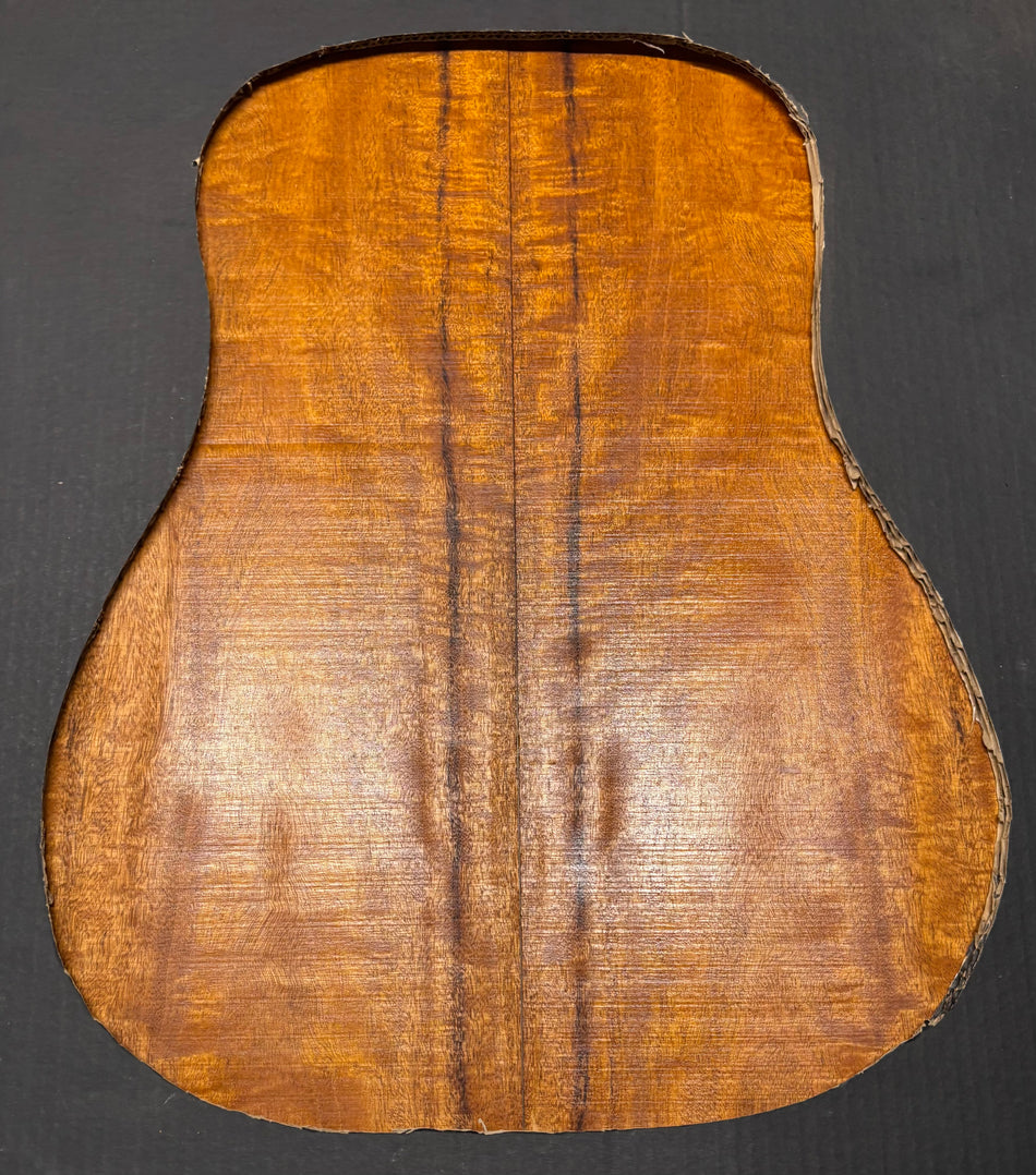 Flame Genuine Mahogany Dreadnought Guitar Back Set #4080