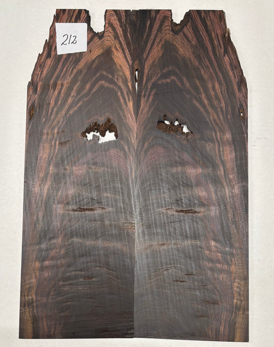 Rare Wild Grain Brazilian Rosewood Guitar Drop Top - 21" x 7-1/8" x 1/4" #212