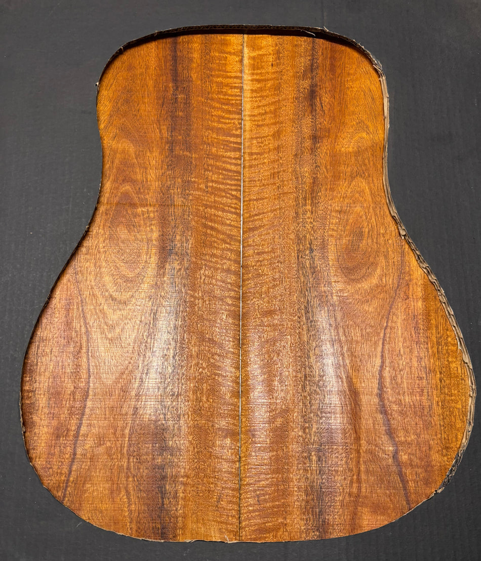 Flame Genuine Mahogany Dreadnought Guitar Back Set #4081