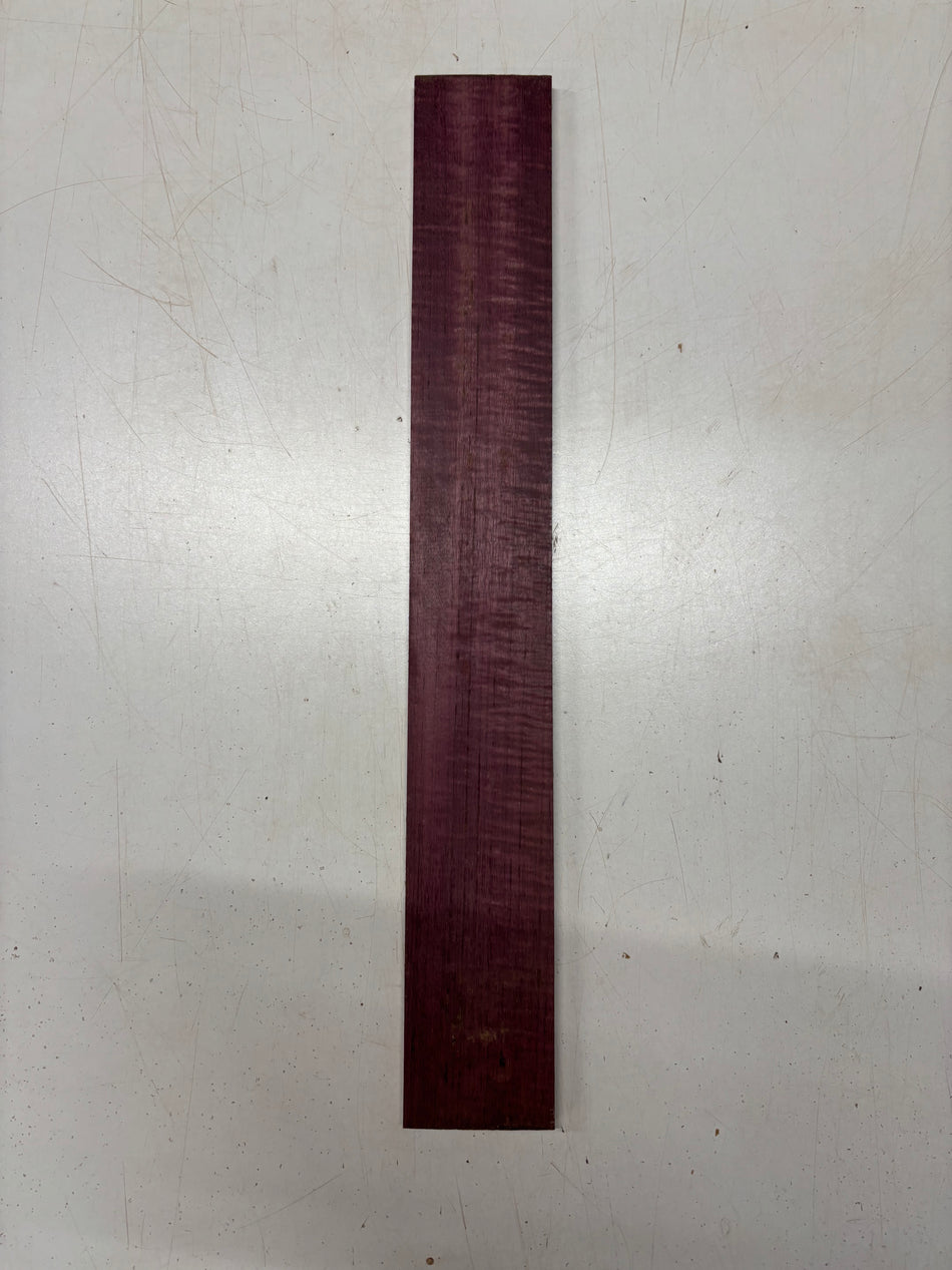 1 Piece, Flame Purpleheart Fingerboard Blank 21"x2-7/8"x3/8"#5706