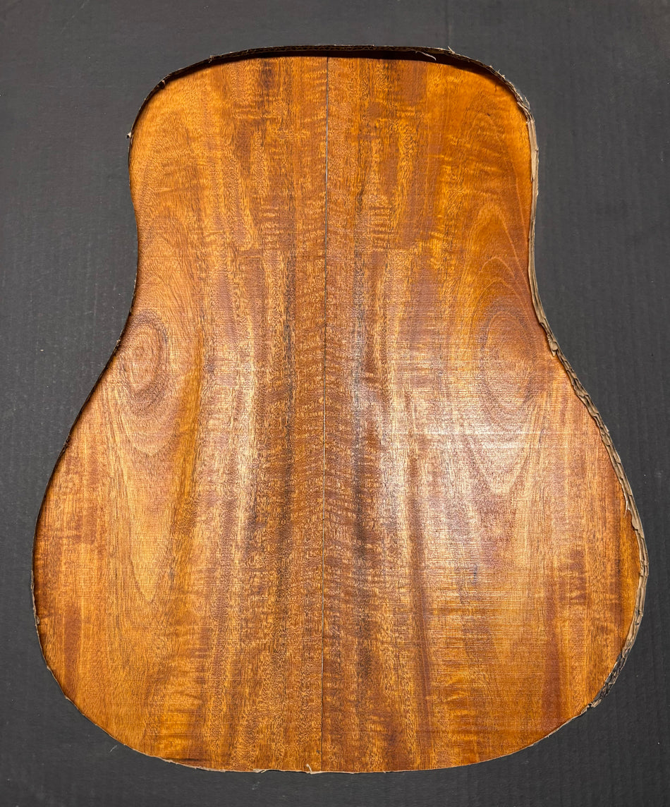 Flame Genuine Mahogany Dreadnought Guitar Back Set #4083