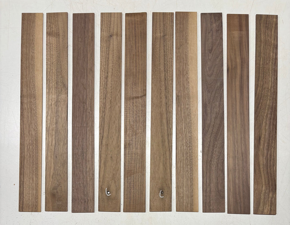 10 Pack, Black Walnut Thin Stock Lumber 18"x2"x1/8"#5708