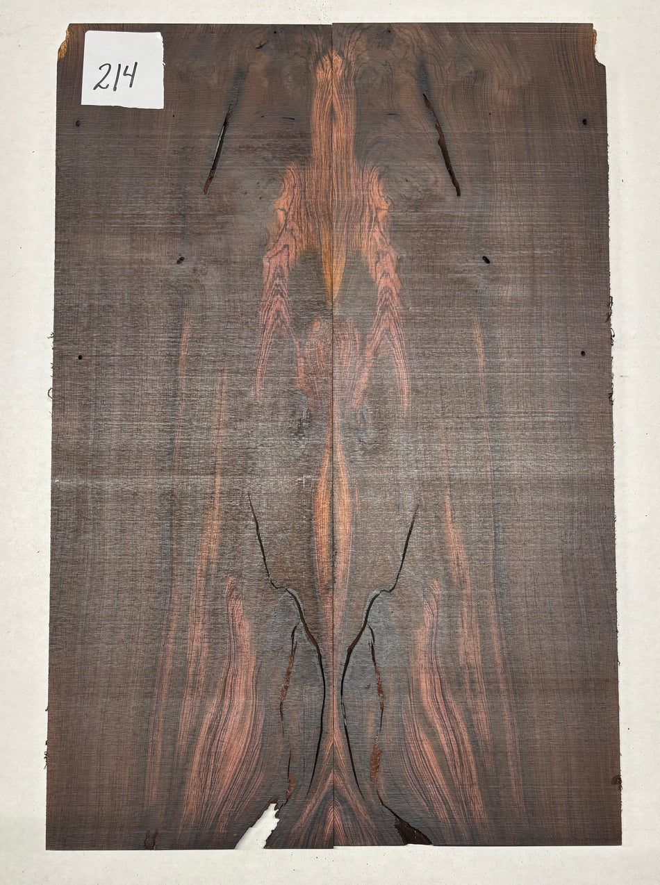 Rare Wild Grain Brazilian Rosewood Guitar Drop Top - 21" x 7-1/8" x 1/4" #214