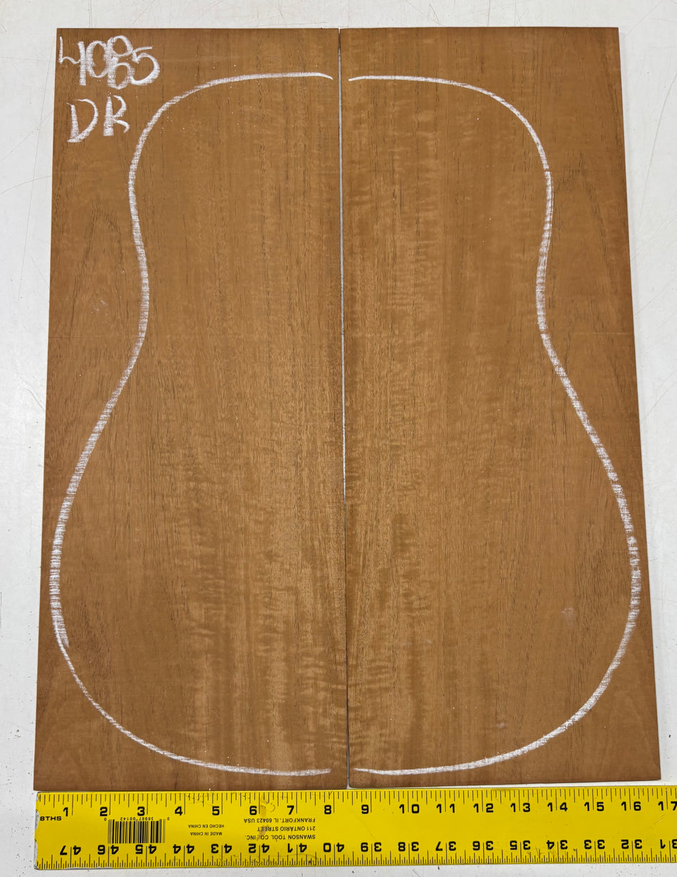 Flame Genuine Mahogany Dreadnought Guitar Back Set #4085