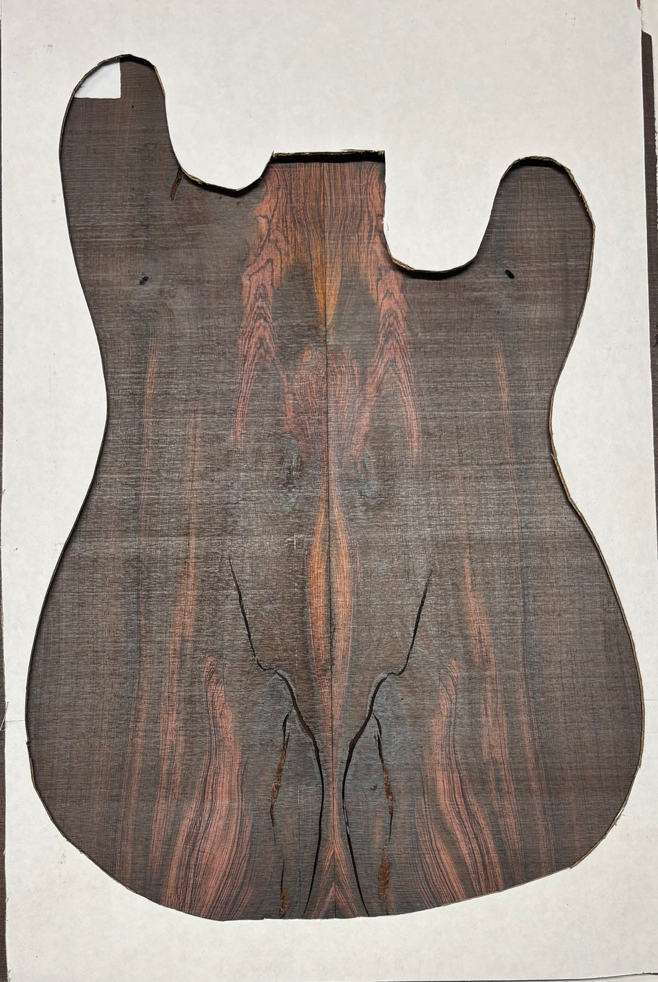 Rare Wild Grain Brazilian Rosewood Guitar Drop Top - 21" x 7-1/8" x 1/4" #214