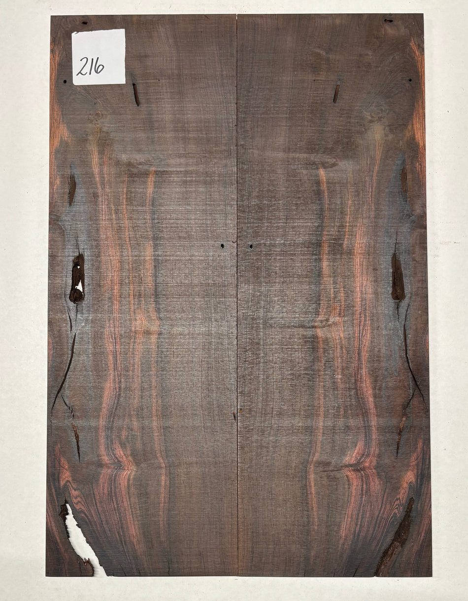 Rare Wild Grain Brazilian Rosewood Guitar Drop Top - 21" x 7-1/8" x 1/4" #216