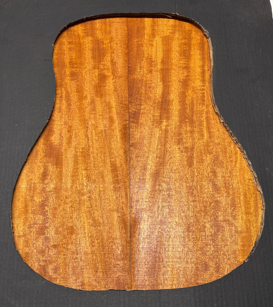 Flame Genuine Mahogany Dreadnought Guitar Back Set #4088