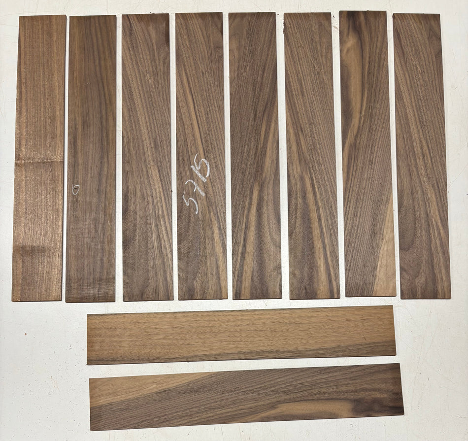 10 Pack, Black Walnut Thin Stock Lumber 18"x3"x1/8"#5715