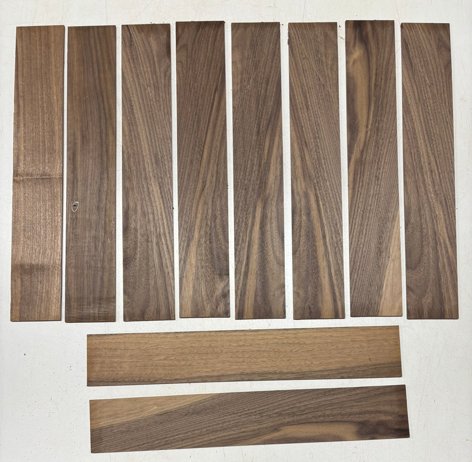 10 Pack, Black Walnut Thin Stock Lumber 18"x3"x1/8"#5715