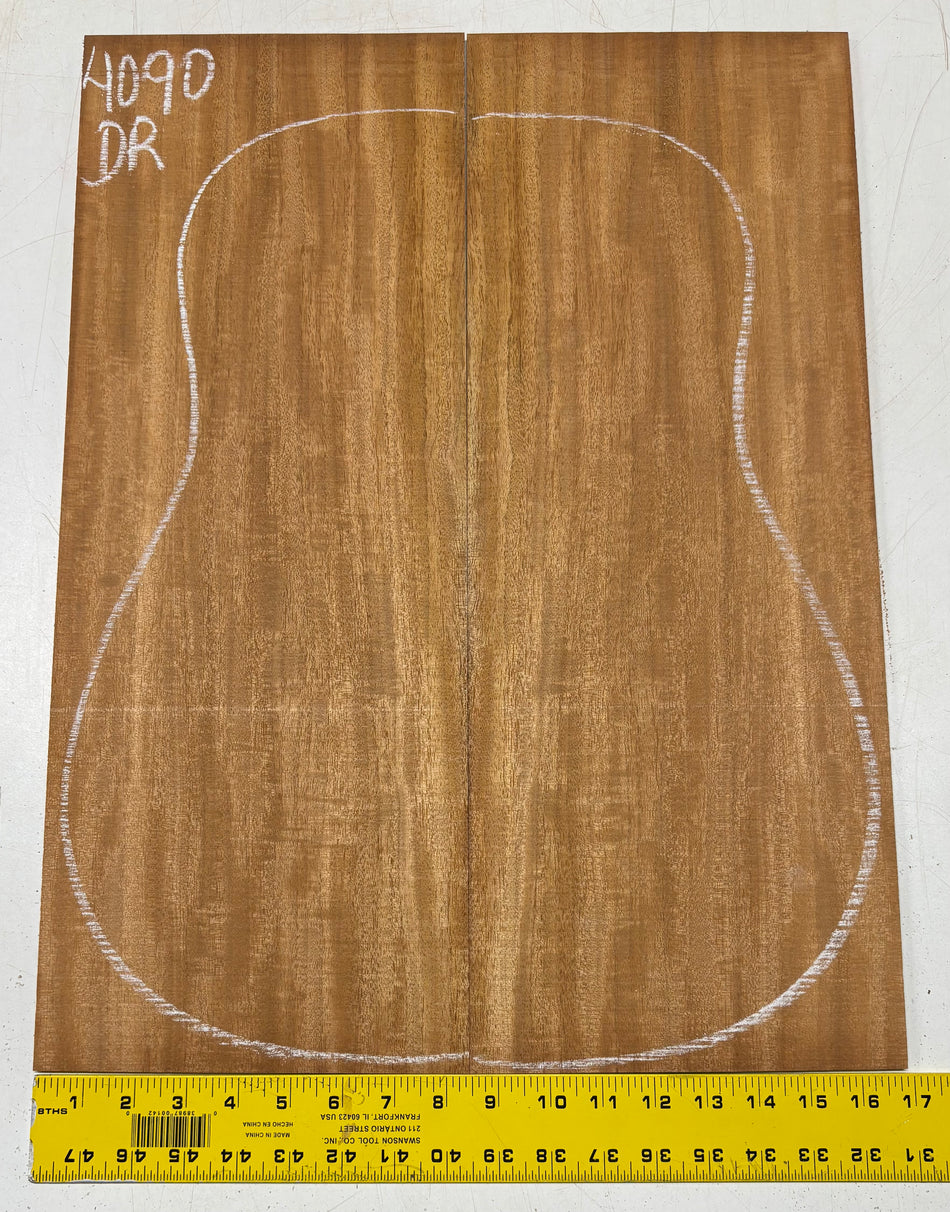 Flame Genuine Mahogany Dreadnought Guitar Back Set #4090