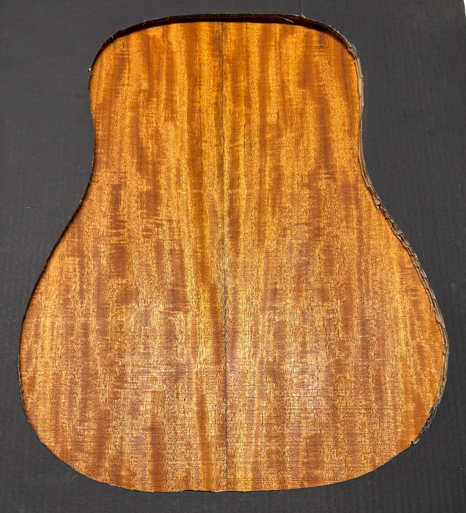Flame Genuine Mahogany Dreadnought Guitar Back Set #4090