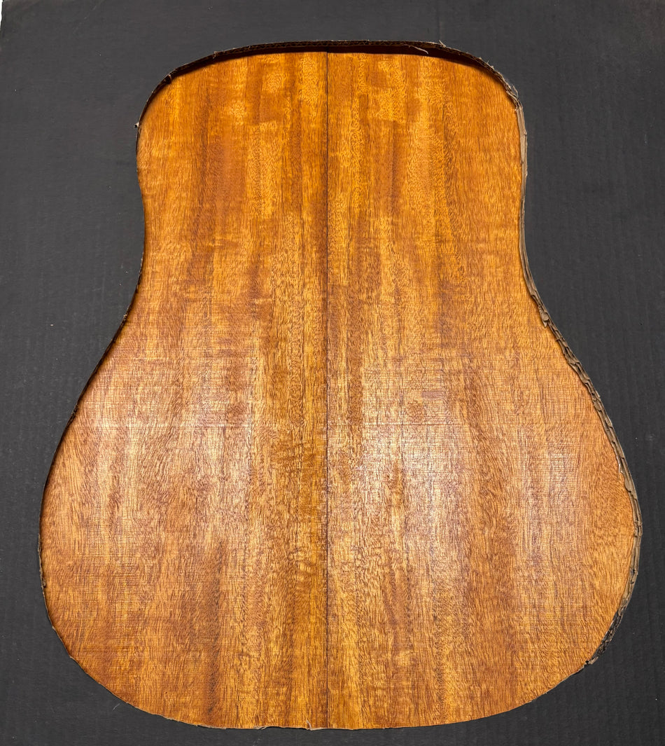 Flame Genuine Mahogany Dreadnought Guitar Back Set #4091
