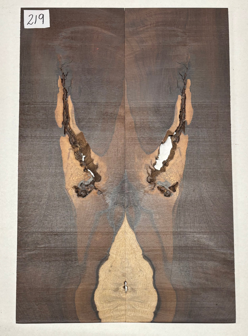 Rare Wild Grain Brazilian Rosewood Guitar Drop Top - 21" x 7-1/8" x 1/4" #219