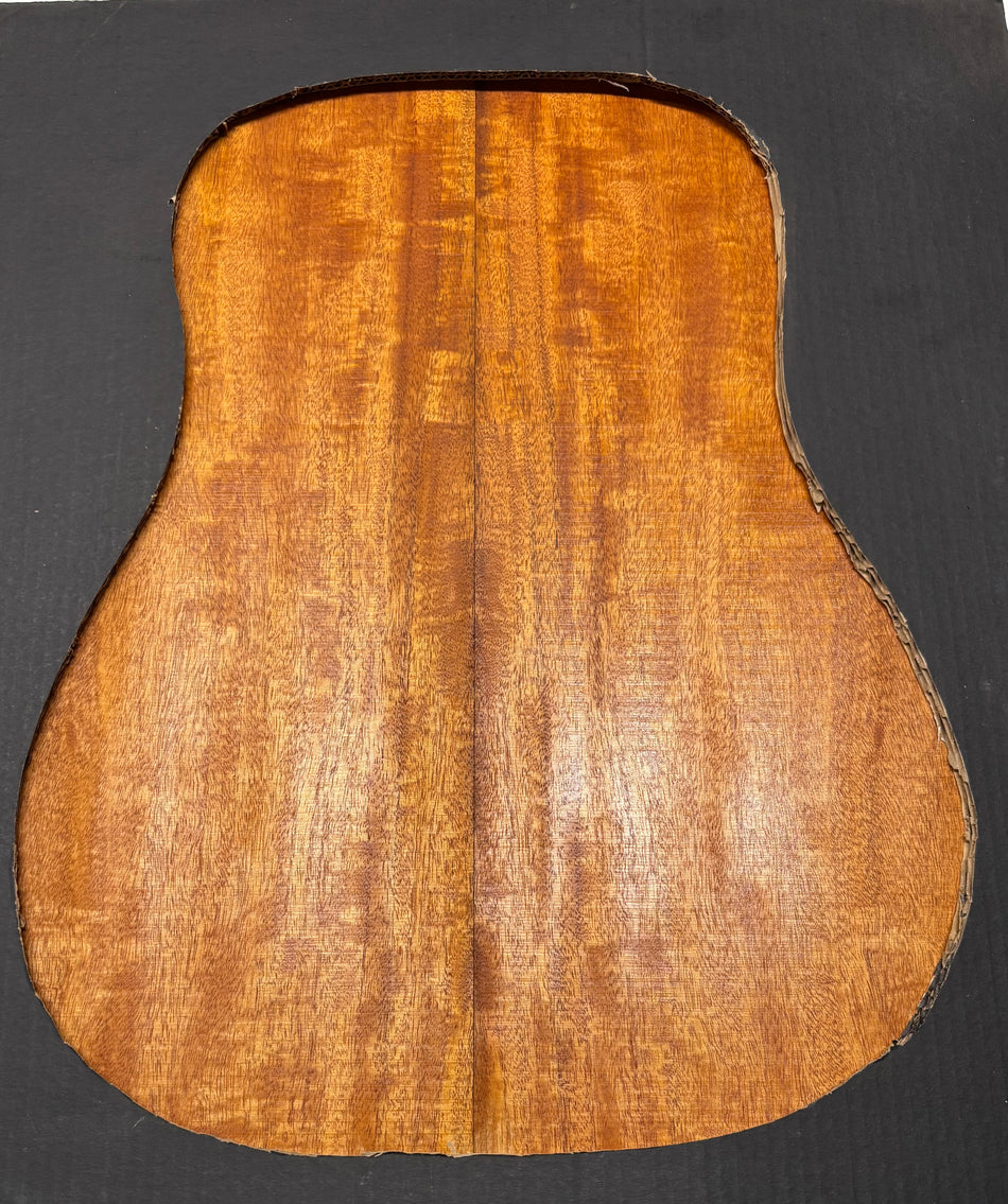 Flame Genuine Mahogany Dreadnought Guitar Back Set #4093
