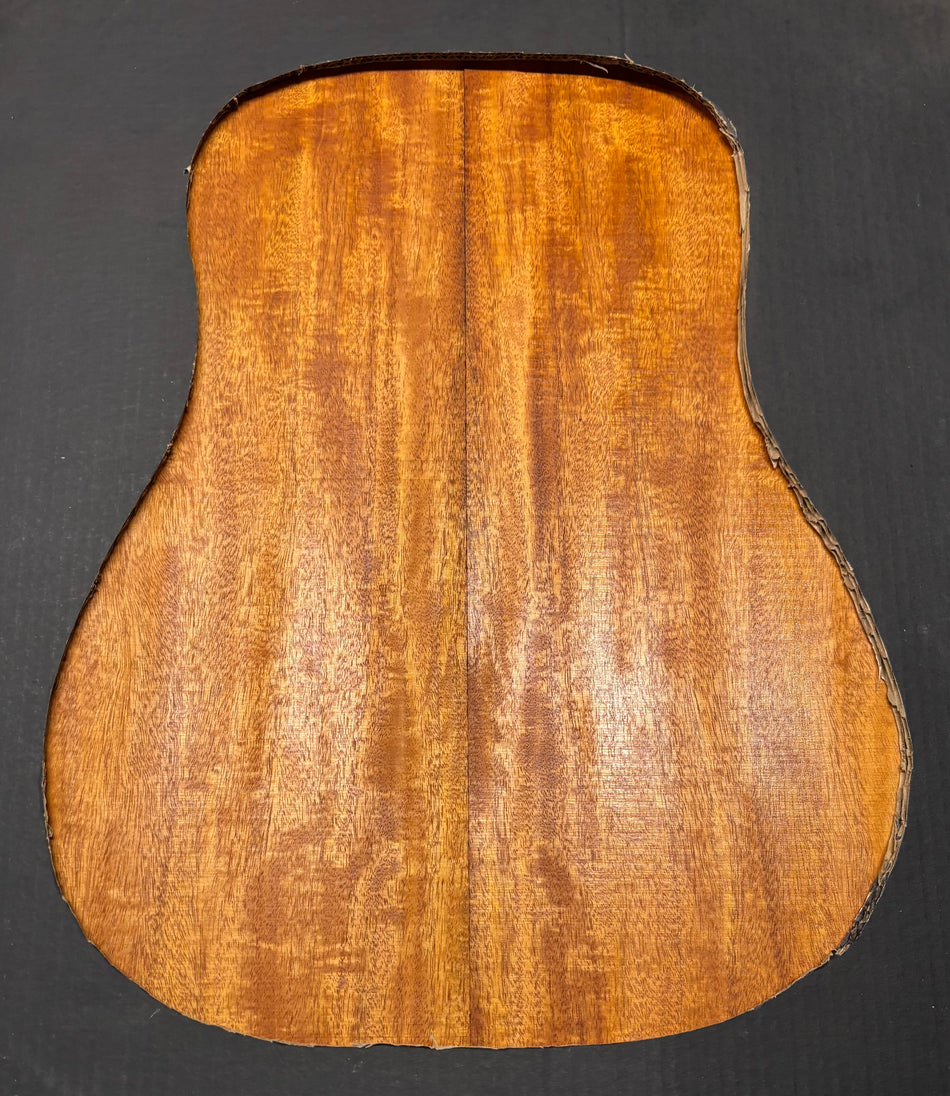 Flame Genuine Mahogany Dreadnought Guitar Back Set #4094