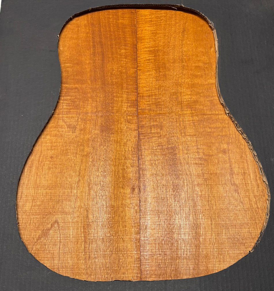 Flame Genuine Mahogany Dreadnought Guitar Back Set #4095