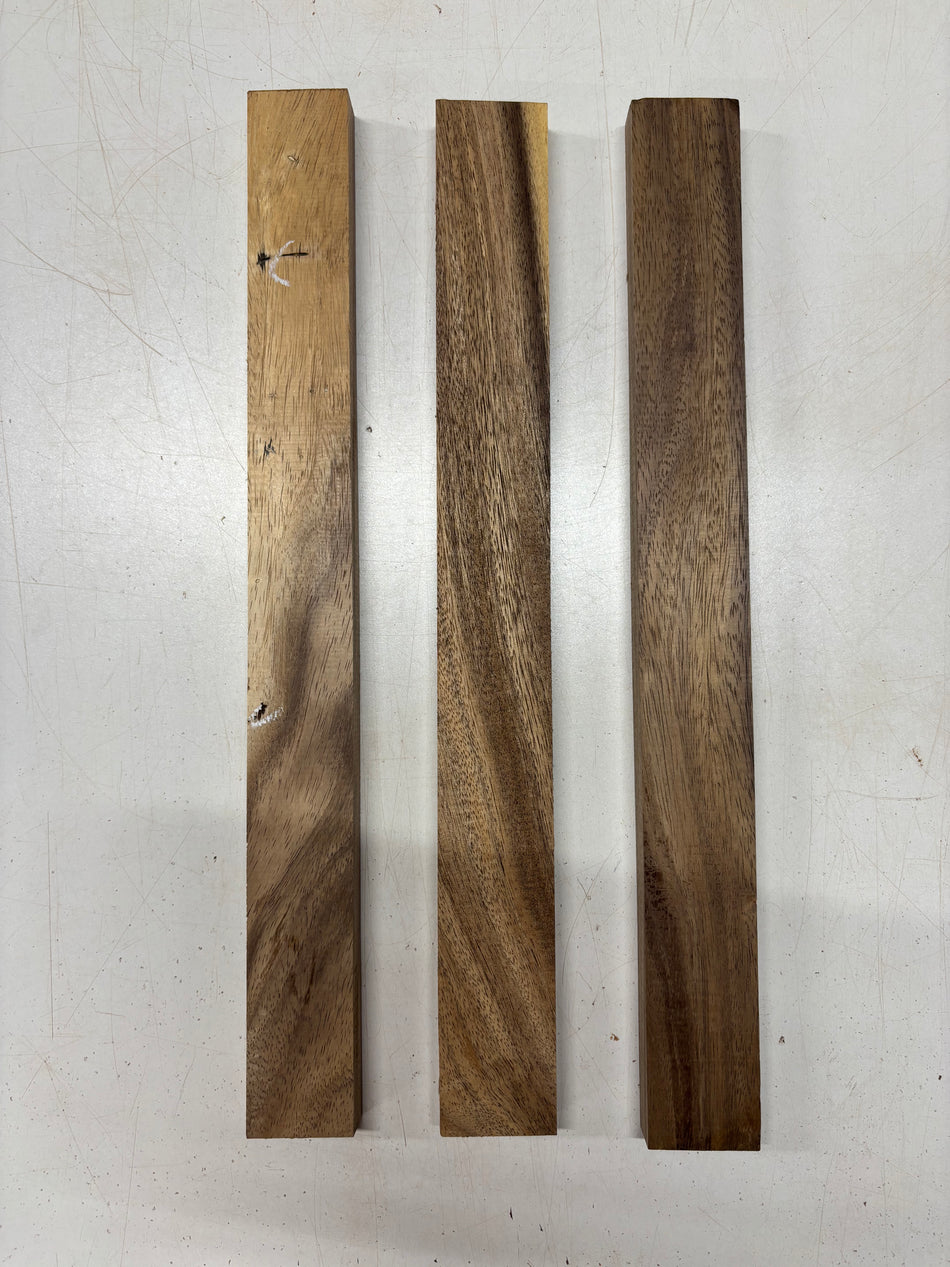 3 Pack, Indian Walnut Thin Stock Lumber 18"x1-7/8"x3/4"#5725
