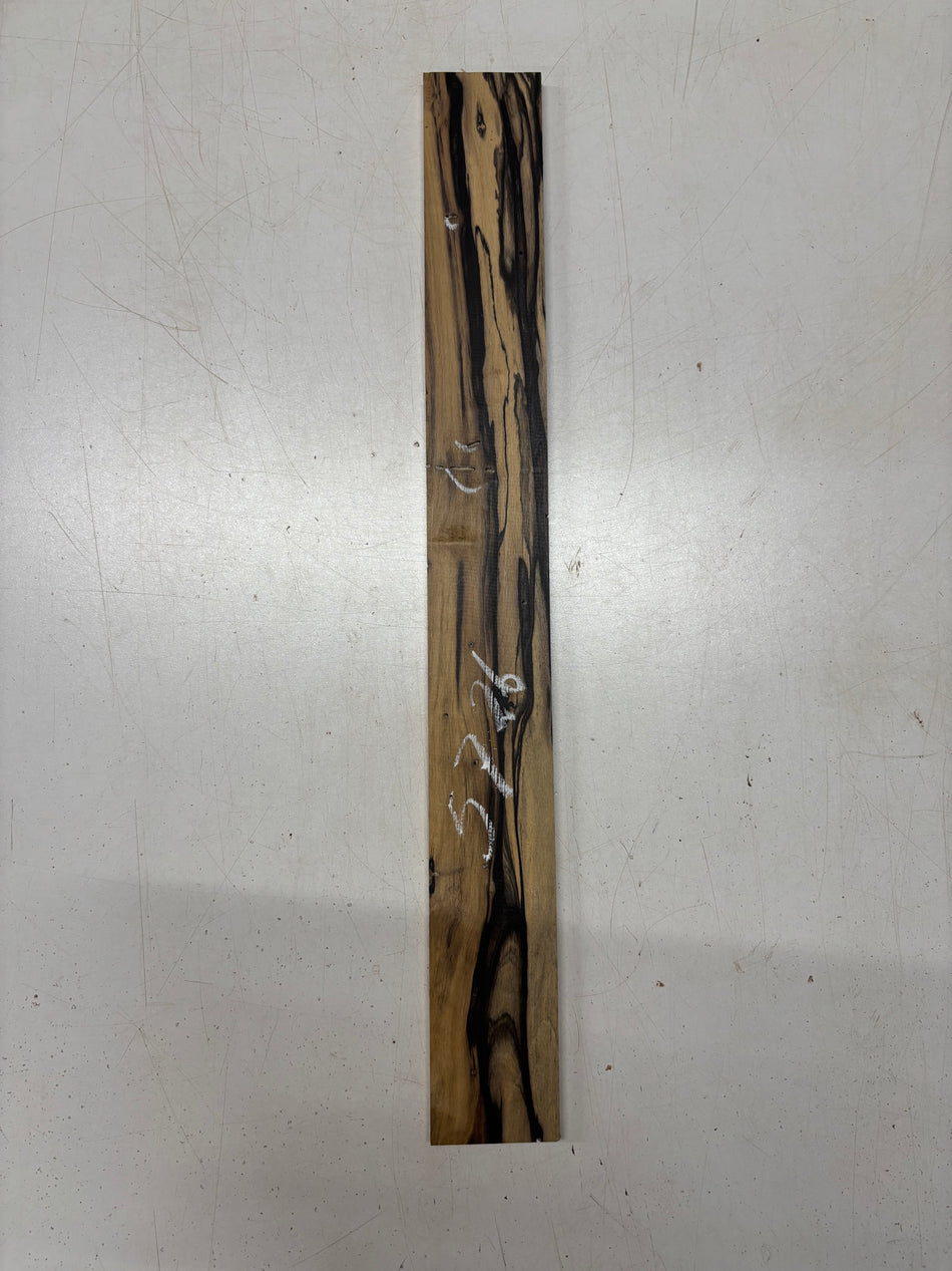 1 Piece, Black And White Ebony Fingerboard Blank 21"x2-1/2"x3/8"#5726