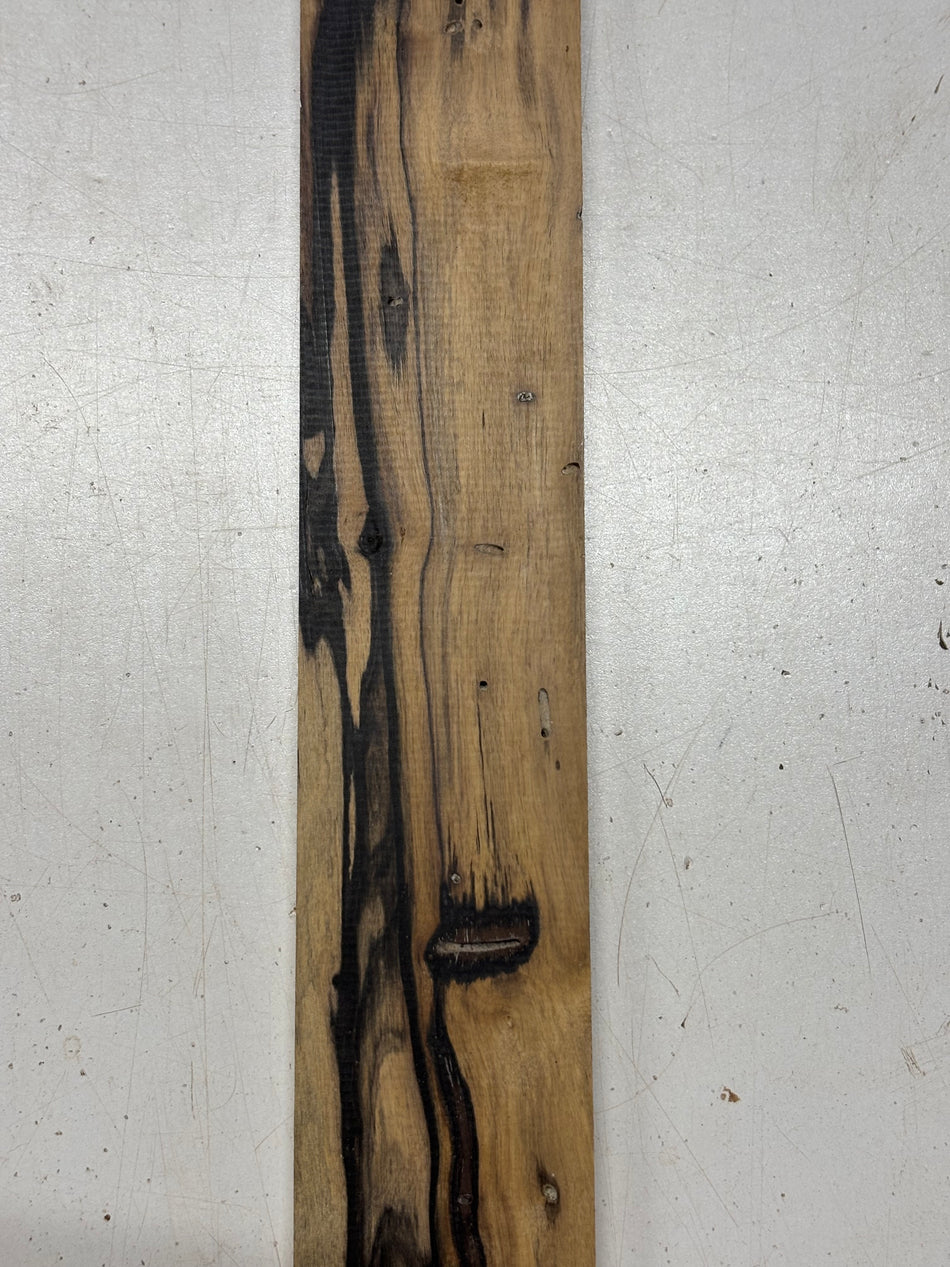 1 Piece, Black And White Ebony Fingerboard Blank 21"x2-1/2"x3/8"#5726